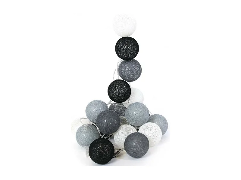 Guirlande Lumineuse à Led "10 Boules" 175cm Gris