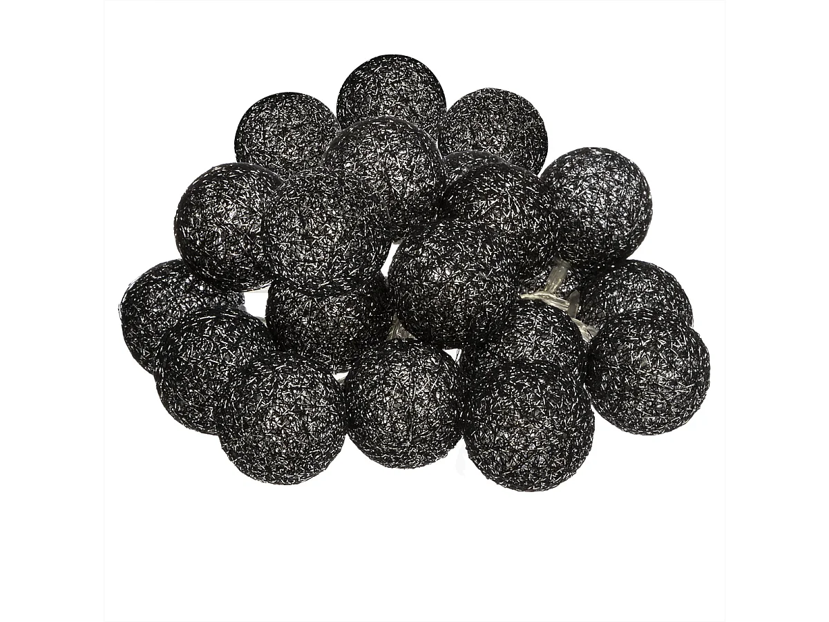 Guirlande Lumineuse à Led "20 Boules" Noir