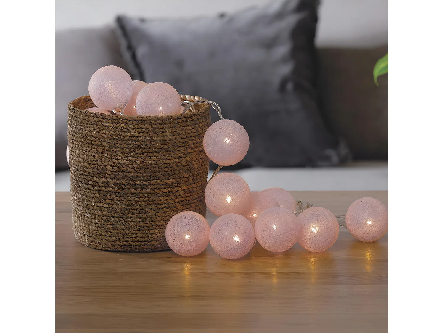 Guirlande Lumineuse à Led "20 Boules" Rose