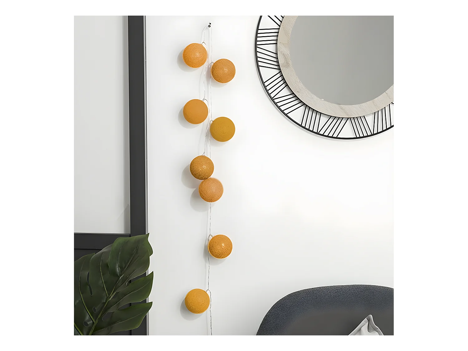 Guirlande PVC ocre 3.5 x 255 cm