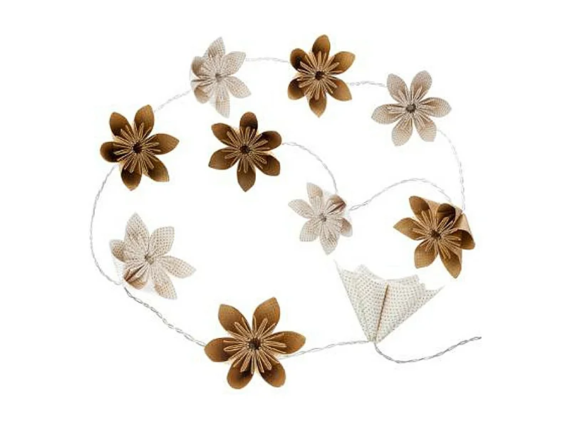 Guirlande LED "10 Fleurs" 23cm Or