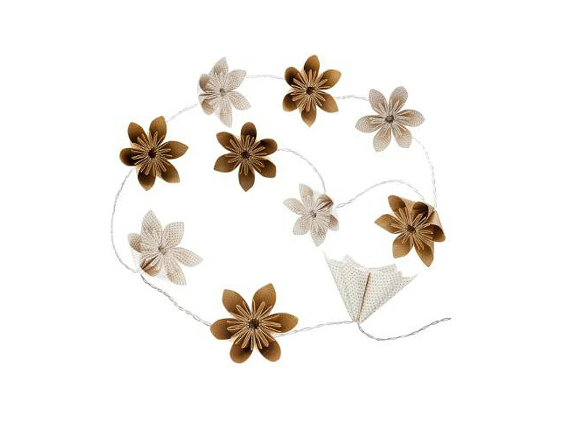 Guirlande LED "10 Fleurs" 23cm Or