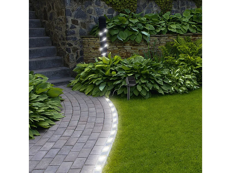 Guirlande Lumineuse Solaire Led Blanche 2m Blanc