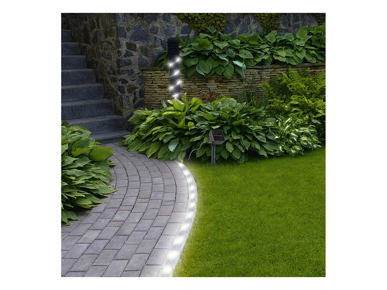 Guirlande Lumineuse Solaire Led Blanche 2m Blanc