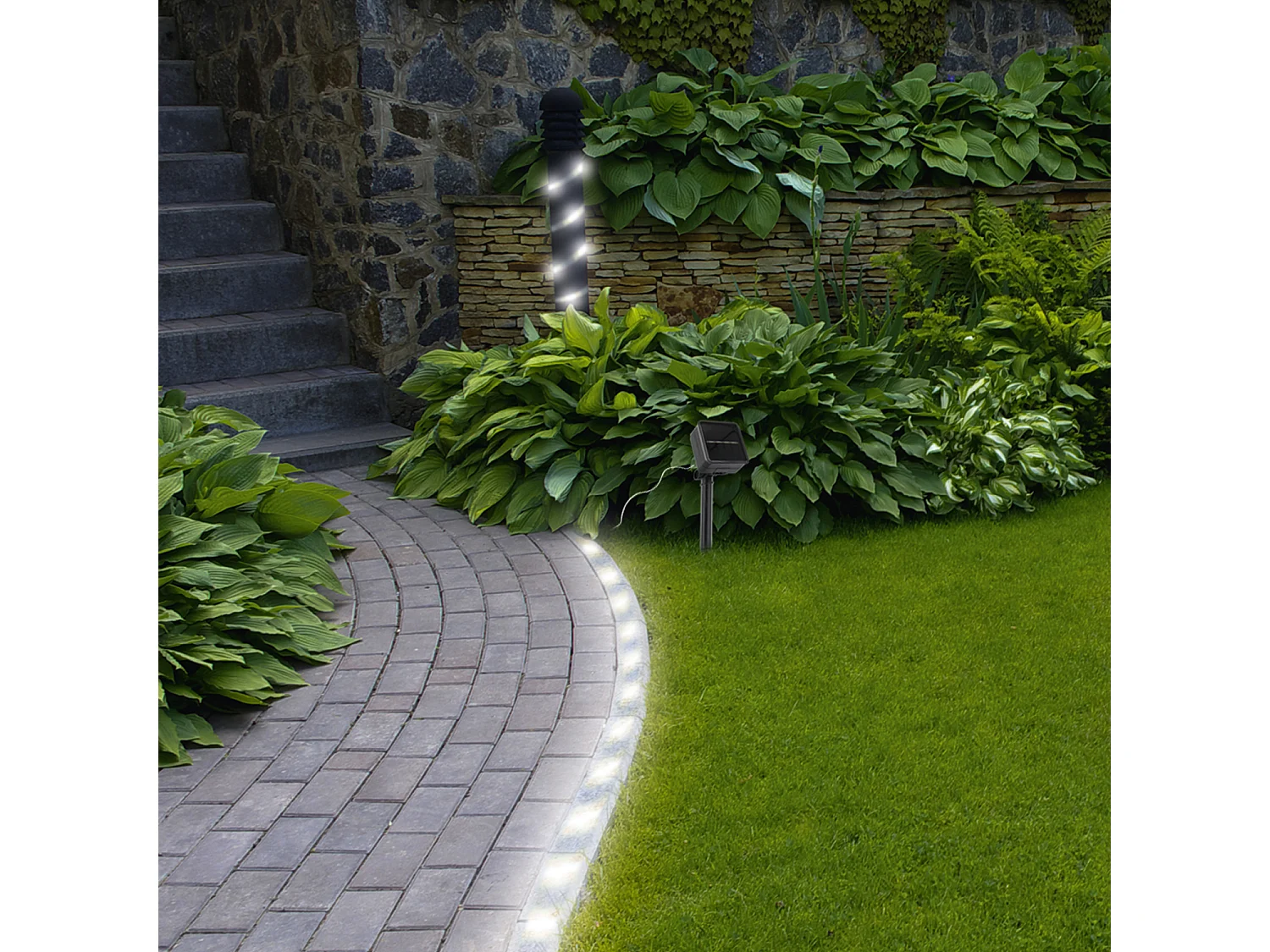 Guirlande Lumineuse Solaire Led Blanche 2m Blanc