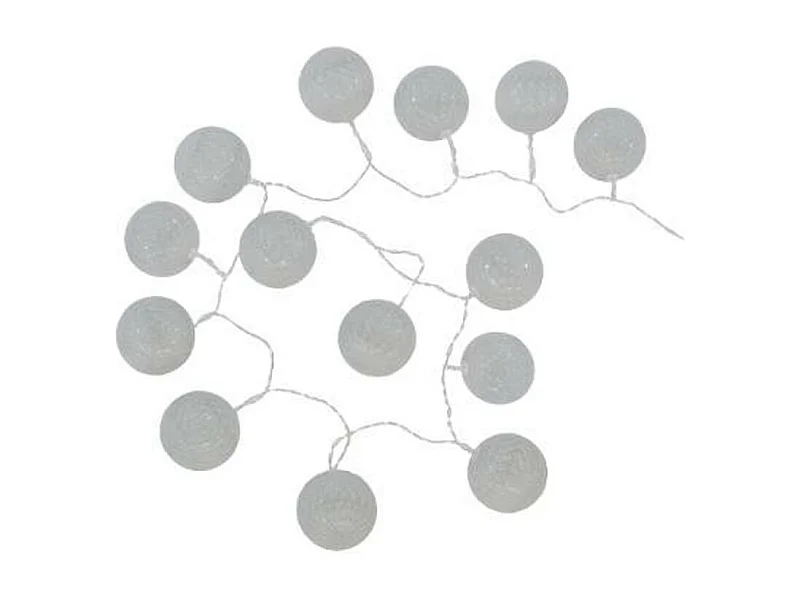 Guirlande Led "16 Mini Boules" 240cm Blanc