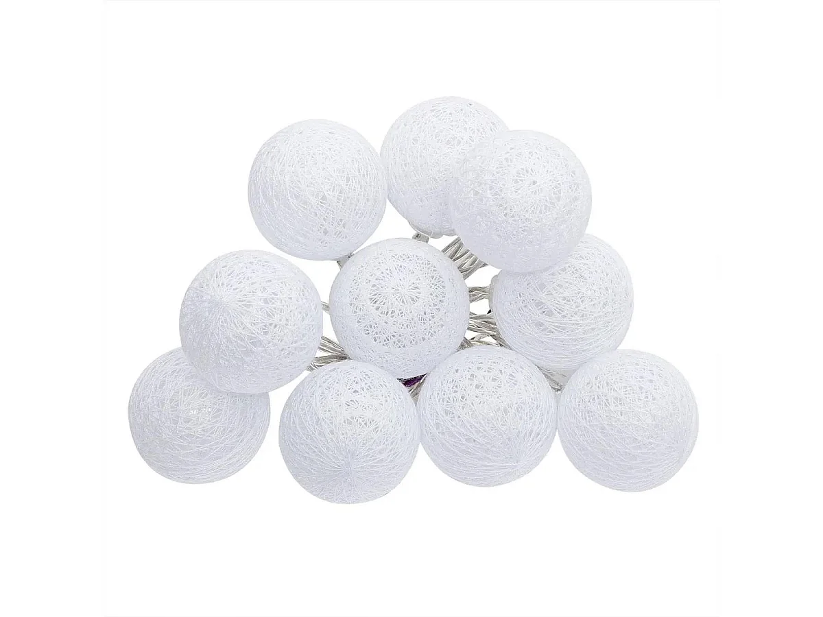 Guirlande Led "16 Mini Boules" 240cm Blanc