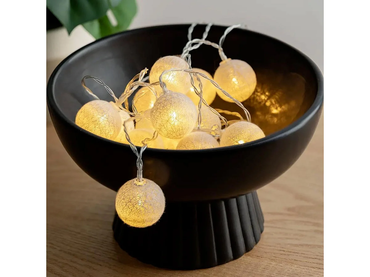 Guirlande Led "16 Mini Boules" 240cm Blanc