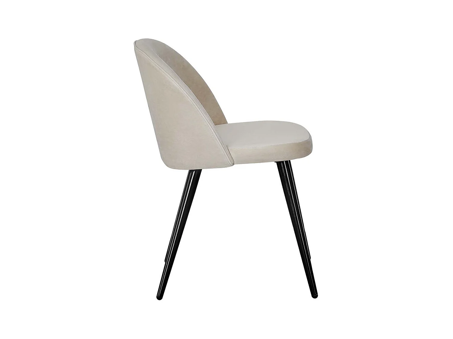 Chaise en velours avec pieds en acier Velvet Lot de 4