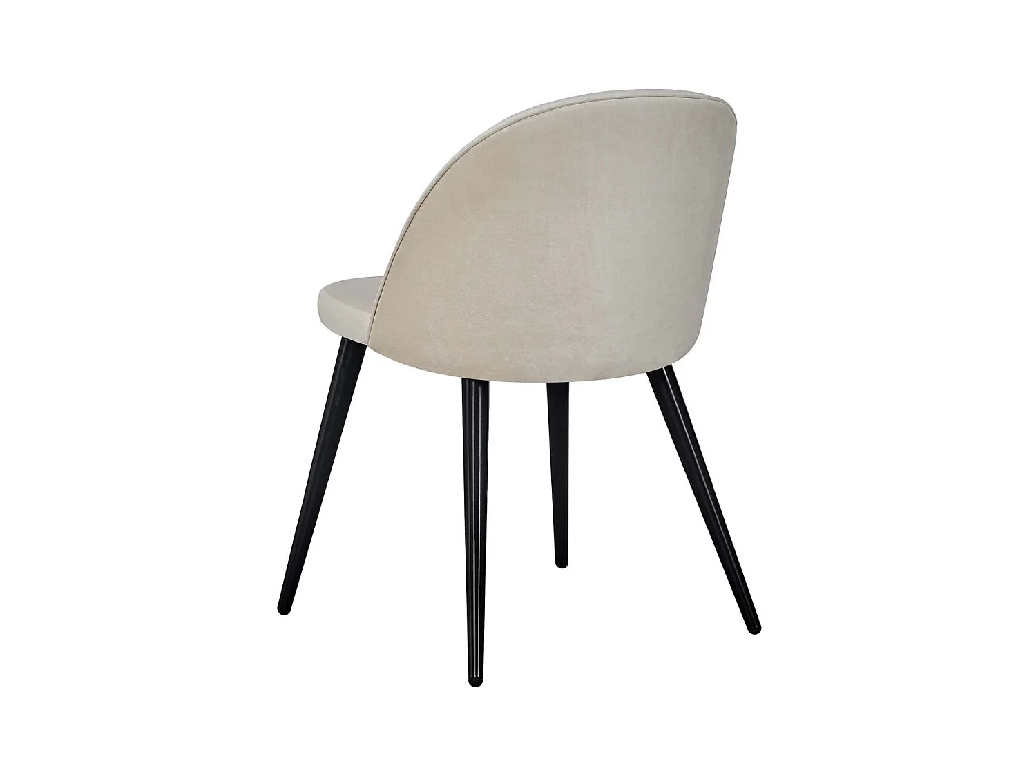 Chaise en velours avec pieds en acier Velvet Lot de 4