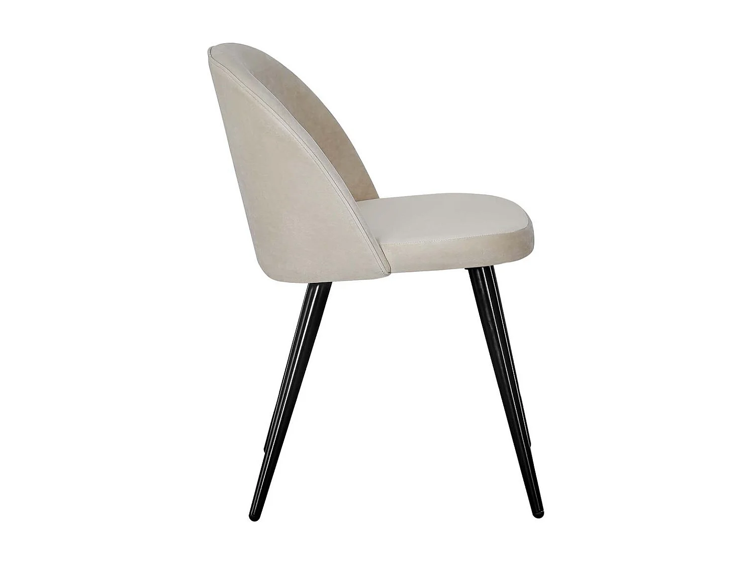 Chaise en velours avec pieds en acier Velvet Lot de 4