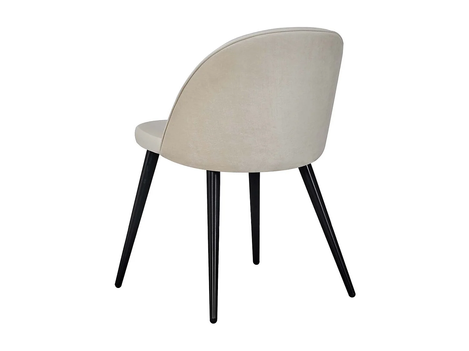 Chaise en velours avec pieds en acier Velvet Lot de 4