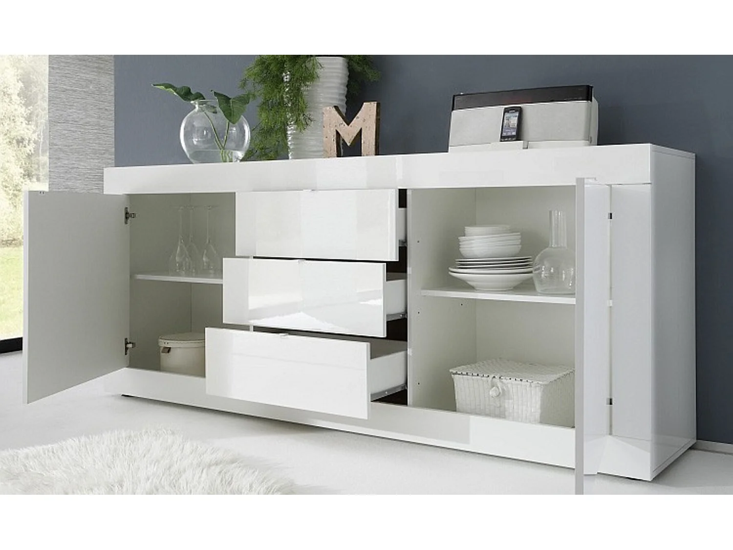 Buffet BASIC 210cm blanc