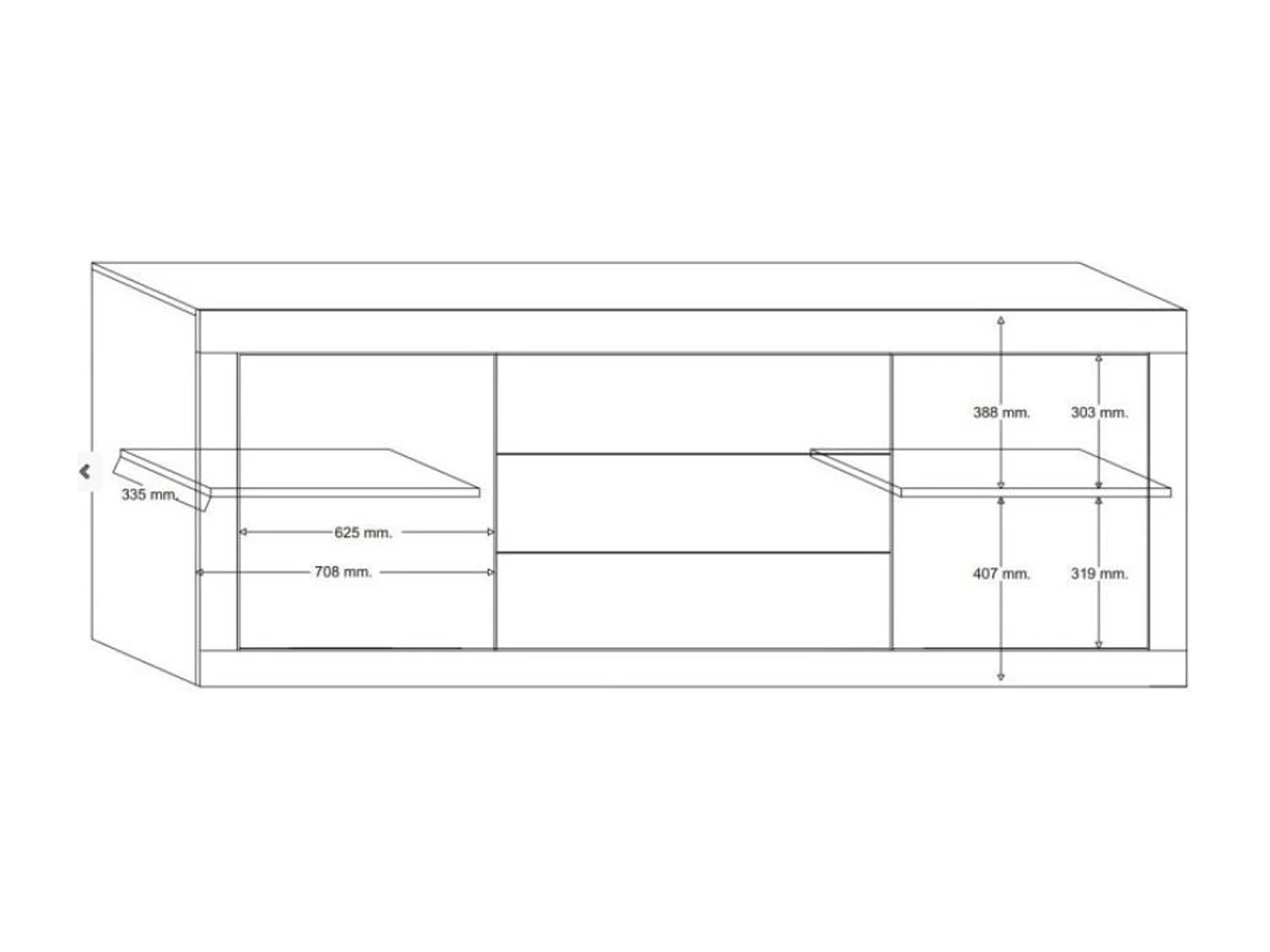 Buffet BASIC 210cm blanc
