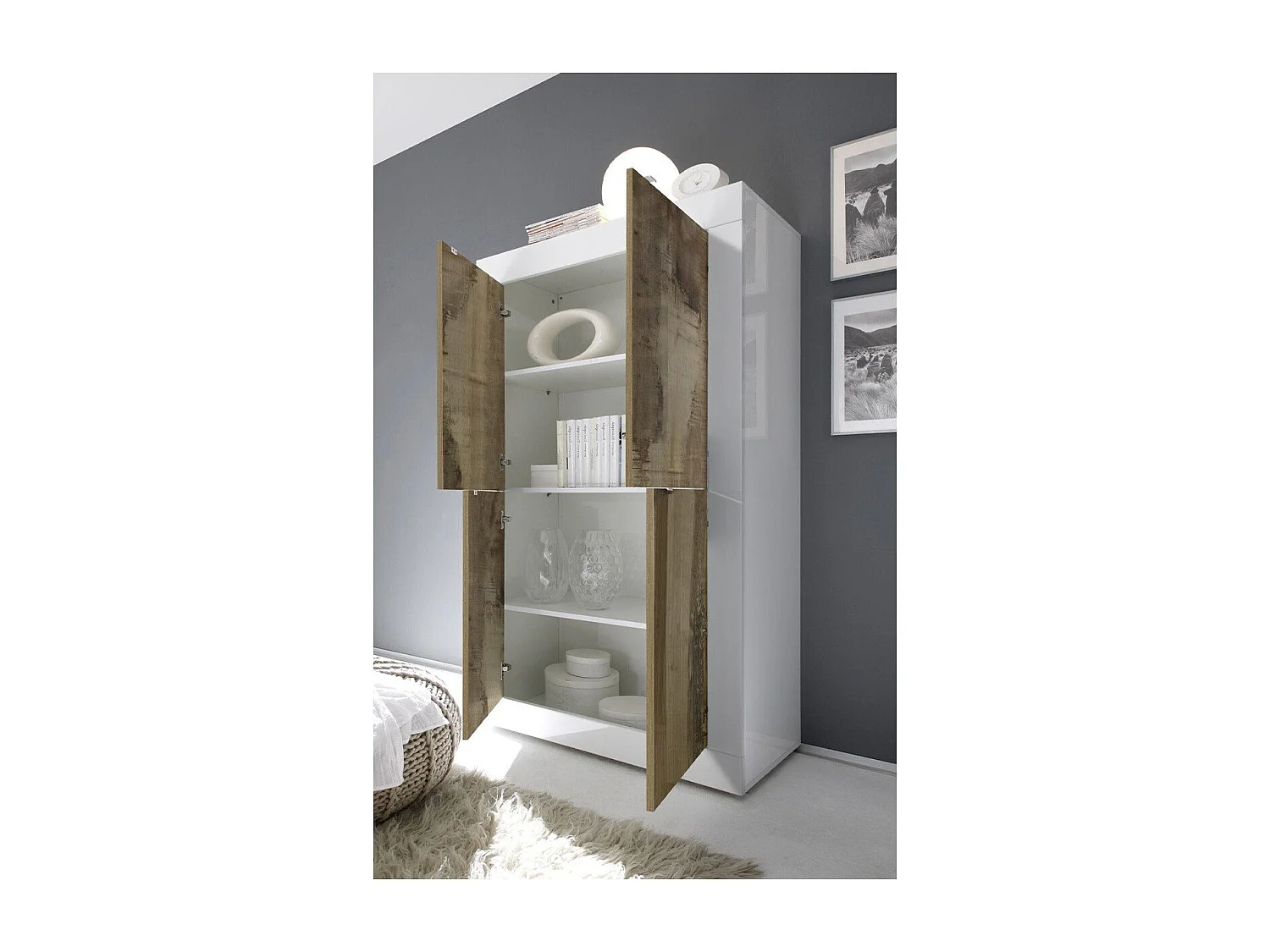 Meuble 4 Portes en Bois L101,4 cm - Initial