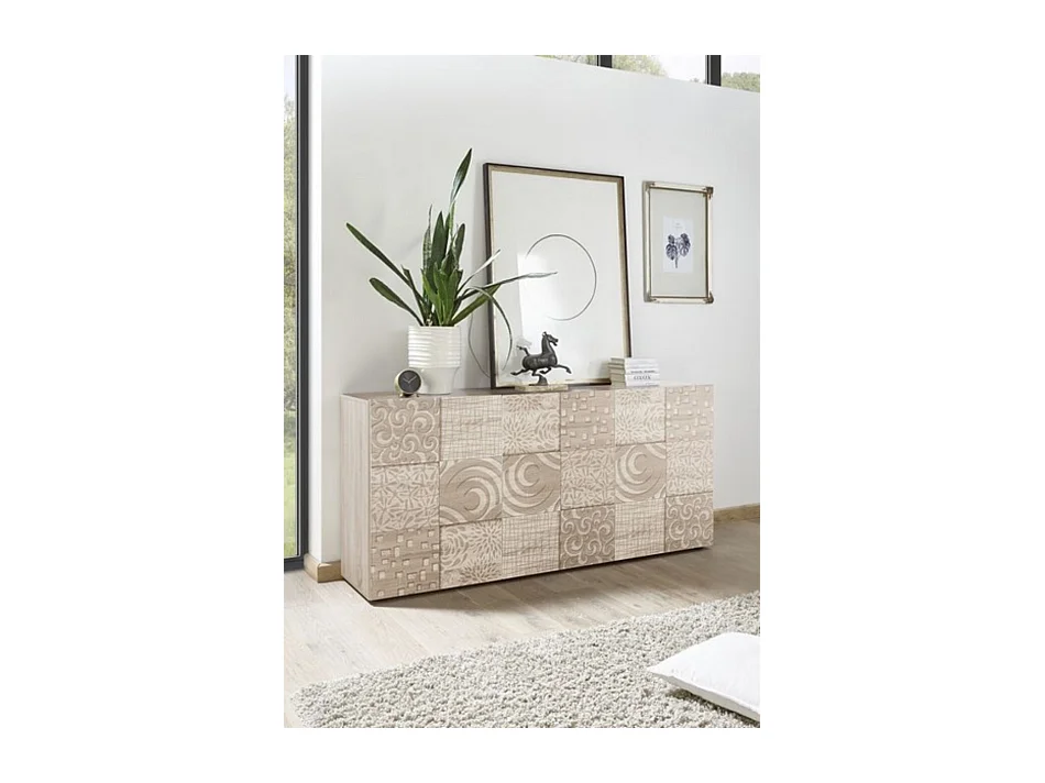Buffet 3 portes MIREL chêne 181 cm