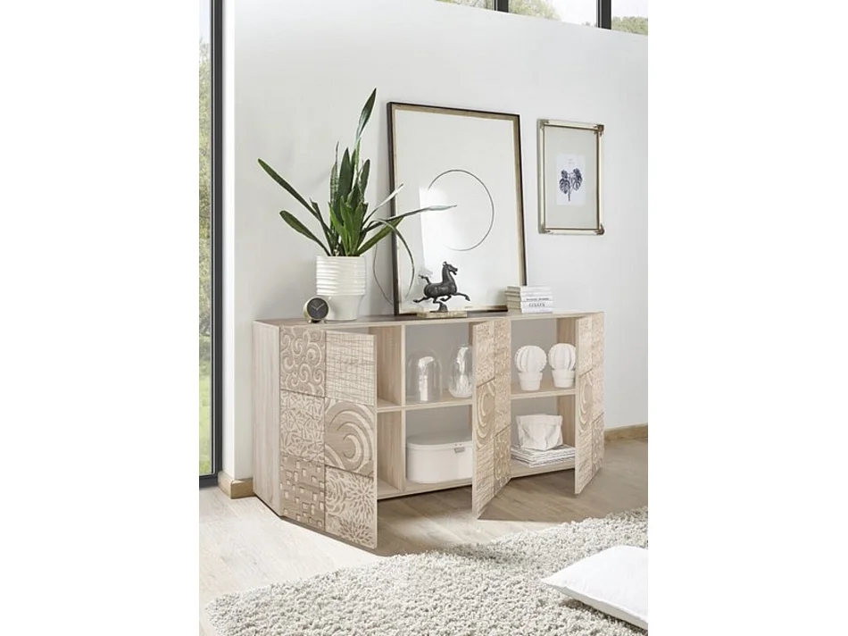 Buffet 3 portes MIREL chêne 181 cm