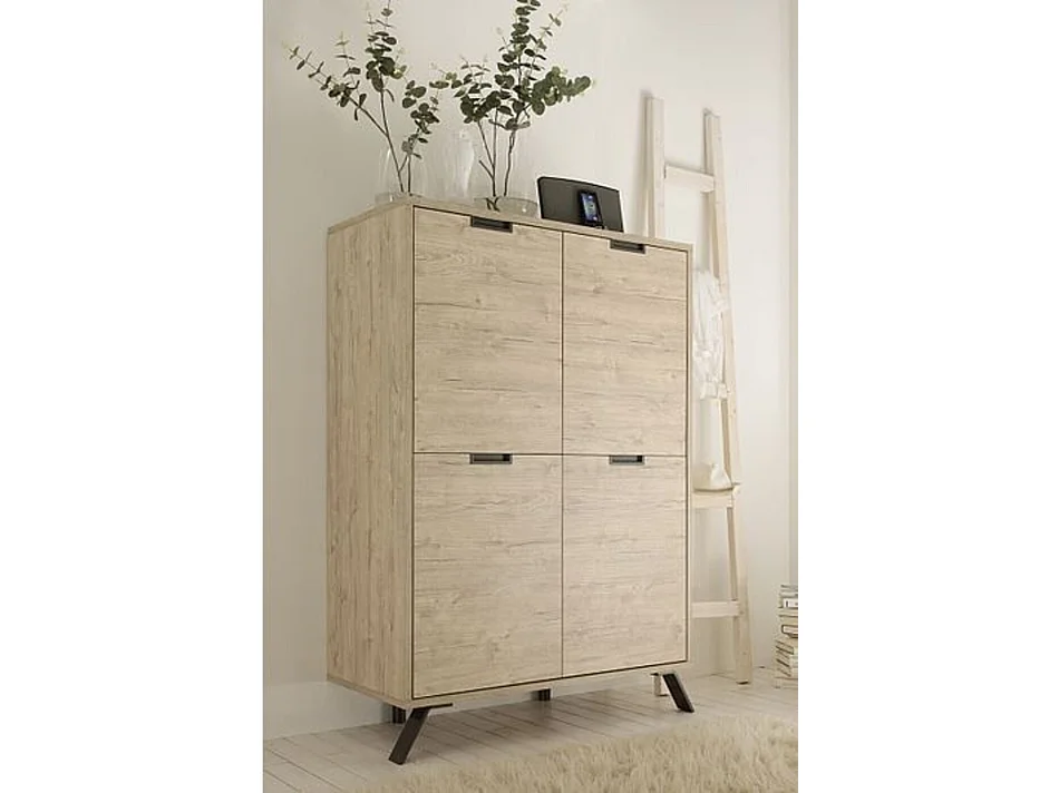 Argentier PALMA 4 portes 106 cm chêne