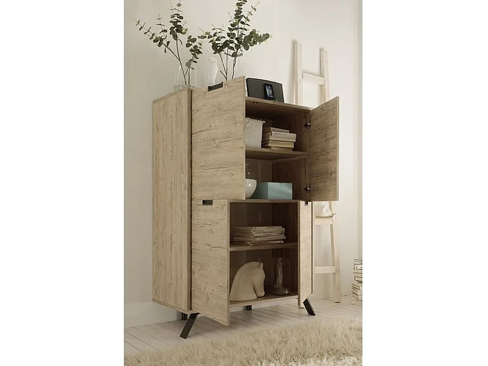 Argentier PALMA 4 portes 106 cm chêne