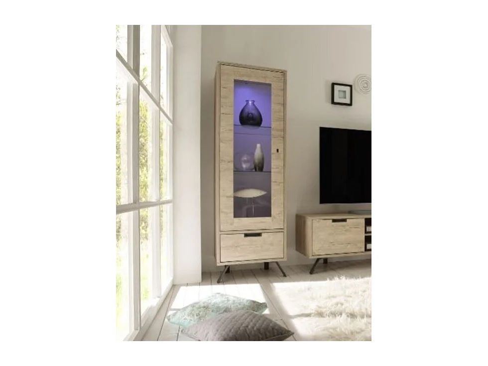 Vaisselier vitrine PALMA 56cm chêne