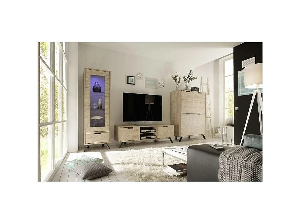 Vaisselier vitrine PALMA 56cm chêne