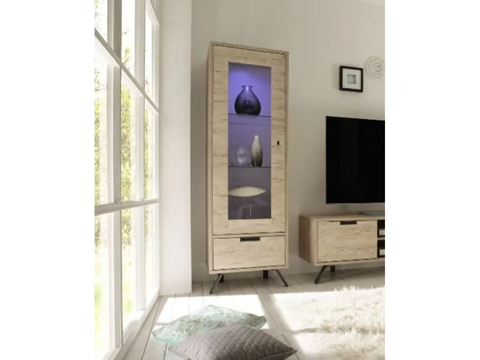 Vaisselier vitrine PALMA 56cm chêne