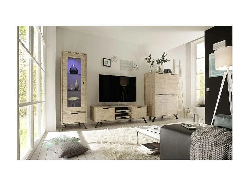 Vaisselier vitrine PALMA 56cm chêne