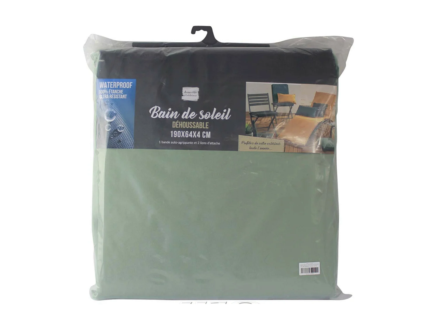 Matelas Bain de Soleil "Siesta" 64x190cm Sauge