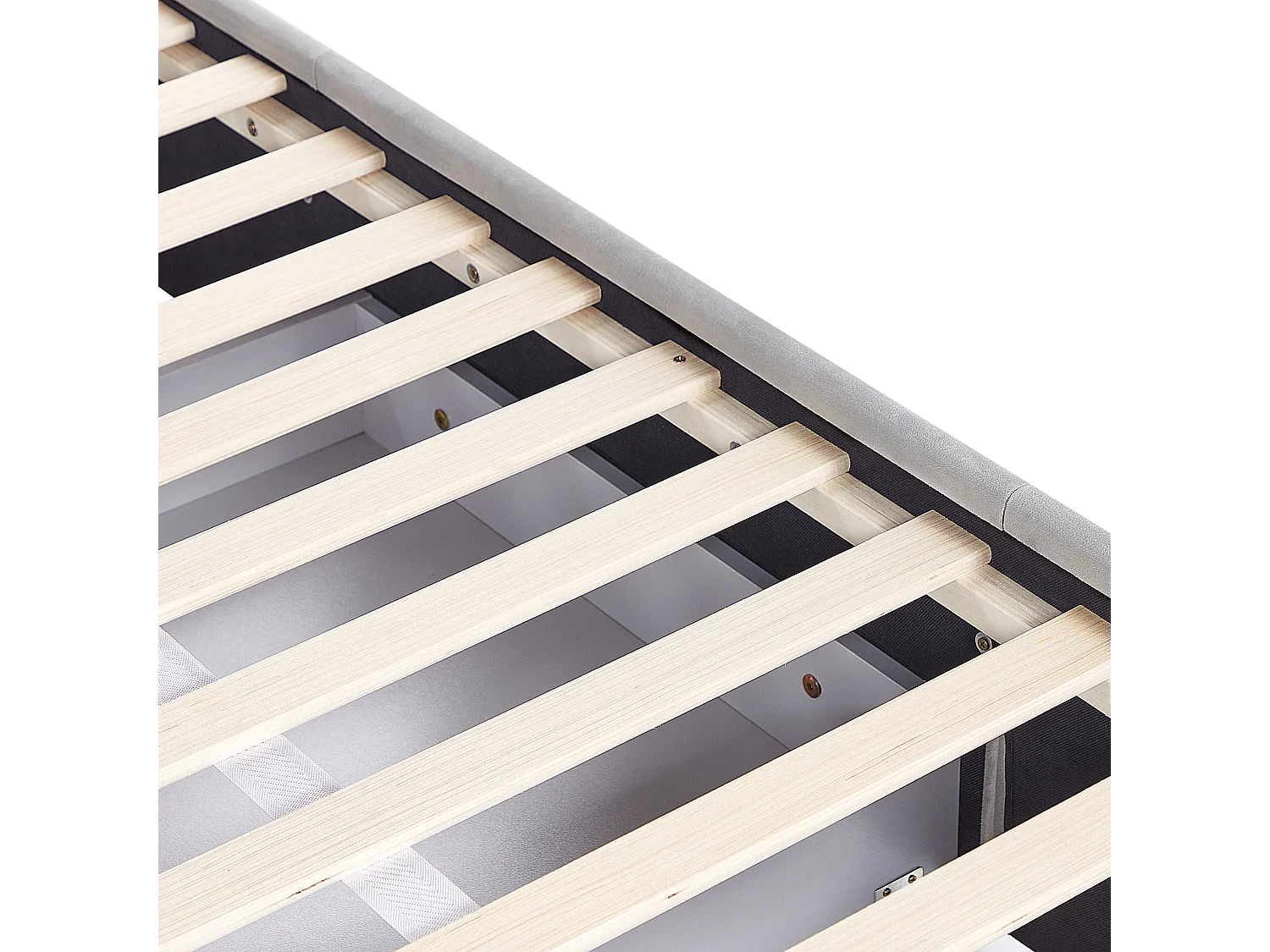 Bed met opbergladen Fluweel LIEVIN 180 x 200 cm Lichtgrijs