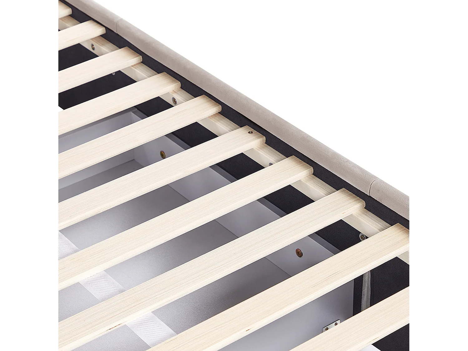 Letto con cassetti contenitori Velluto LIEVIN 180 x 200 cm Beige