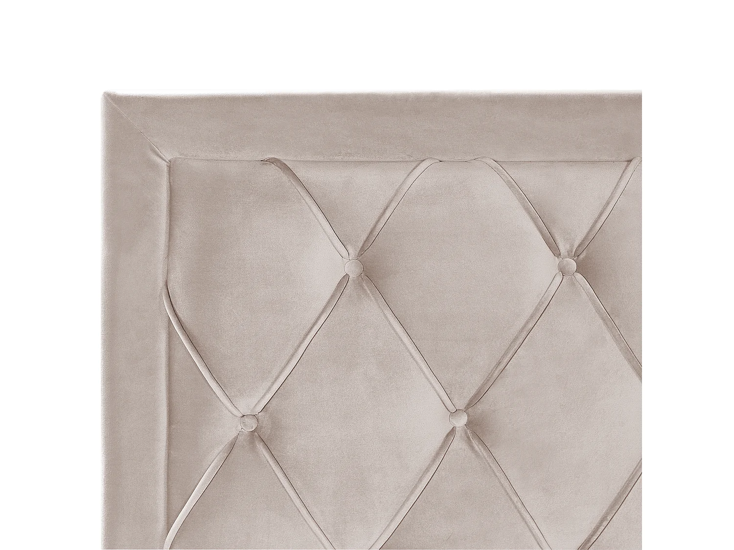 Lit avec tiroirs de rangement Velours LIEVIN 180 x 200 cm Beige