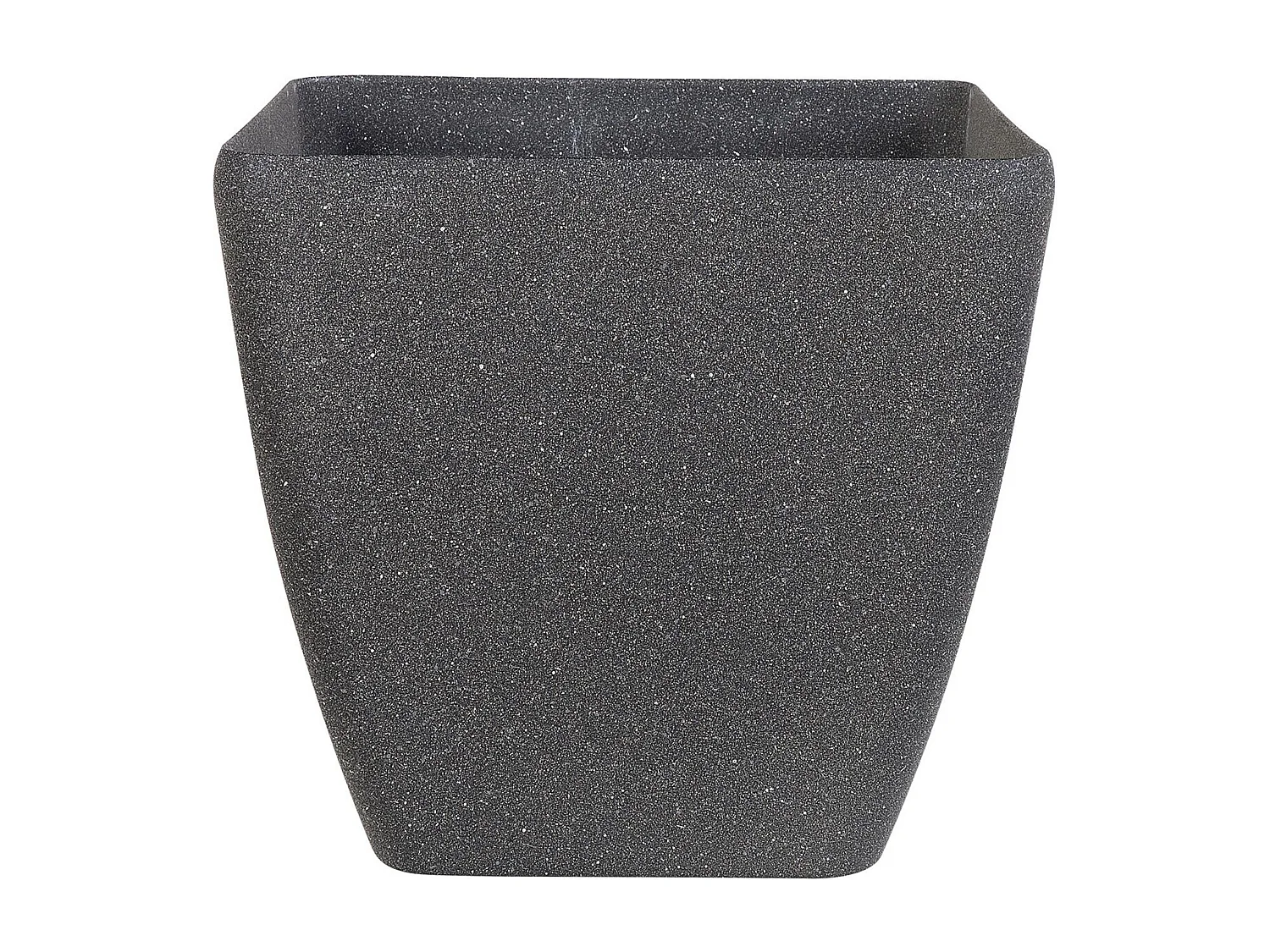 Lot de 2 pots de fleurs ZELI Pierre 42 cm Gris foncé