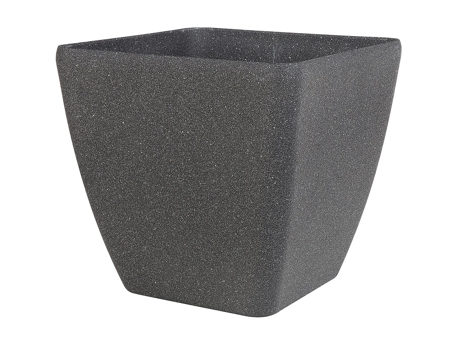 Lot de 2 pots de fleurs ZELI Pierre 42 cm Gris foncé