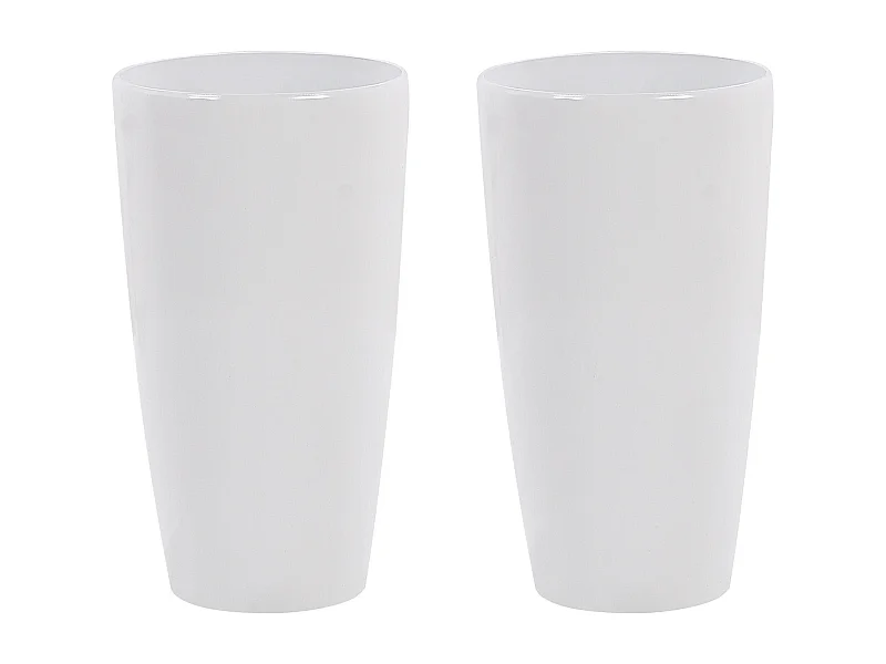 Lot de 2 pots de fleurs TSERIA 32 cm Blanc