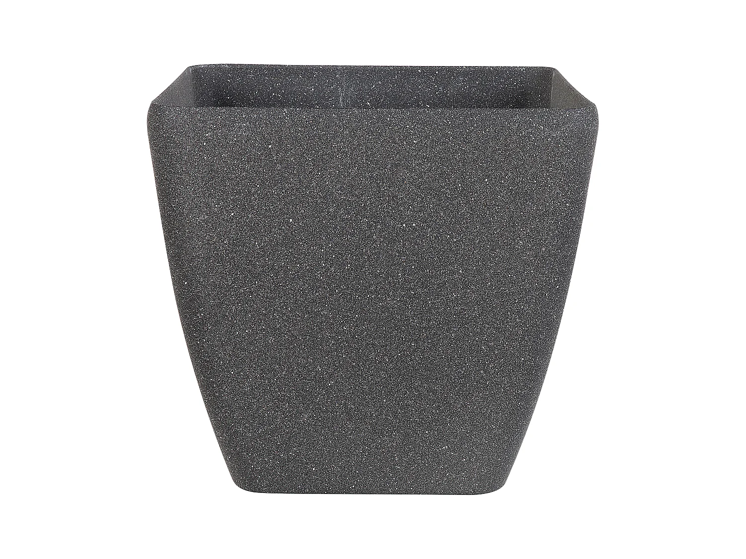 Blumentopf 2er Set Steingemisch dunkelgrau quadratisch 49 x 49 cm Modern Zeli