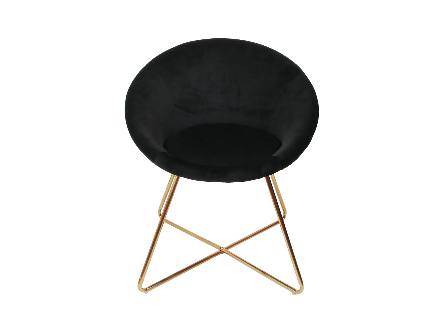 Fauteuil Velours Design "Karl" 74cm Noir