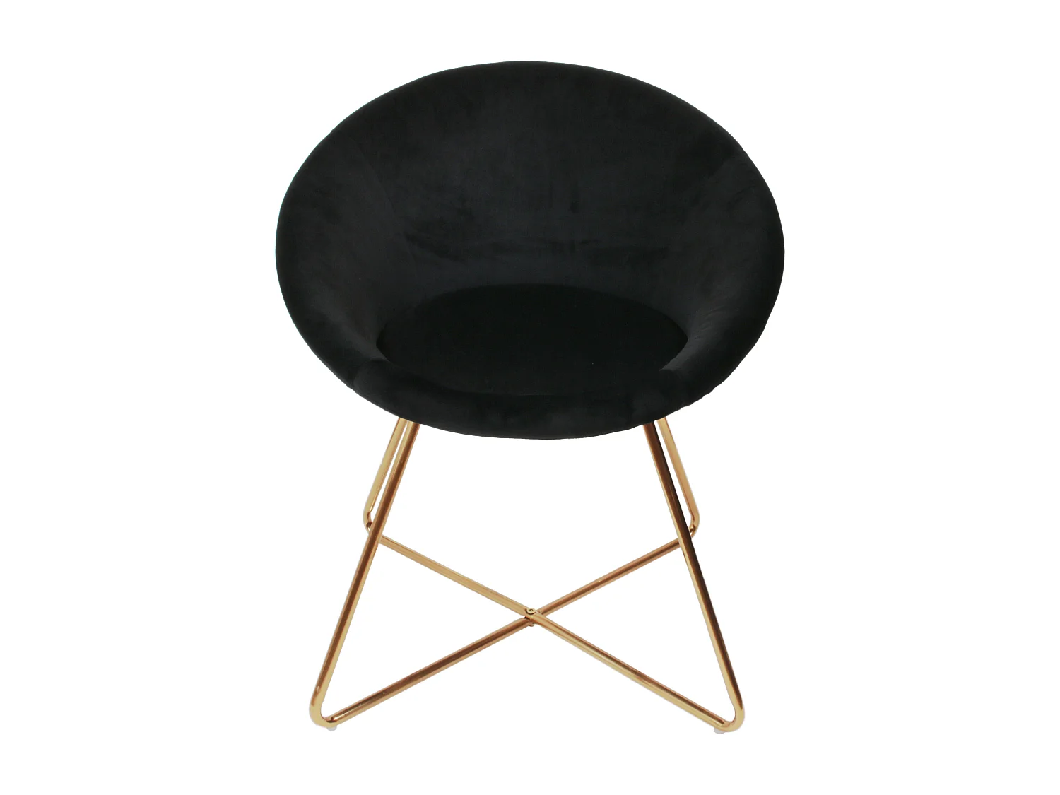 Fauteuil Velours Design "Karl" 74cm Noir
