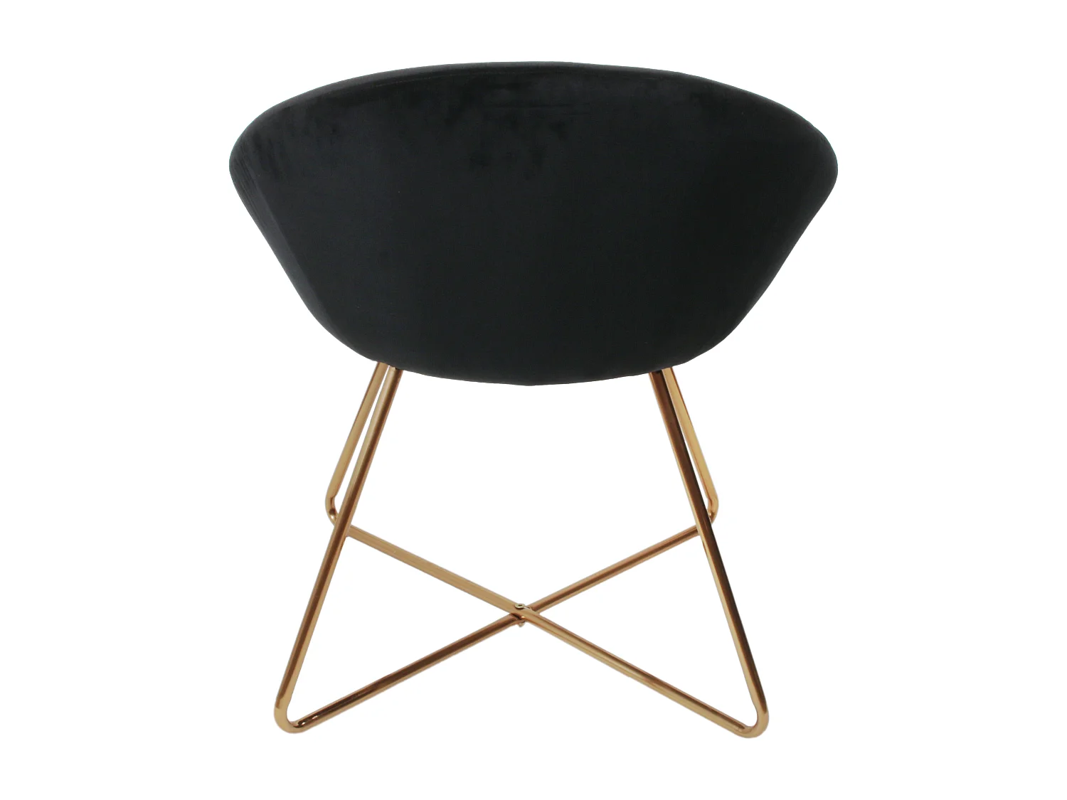 Fauteuil Velours Design "Karl" 74cm Noir