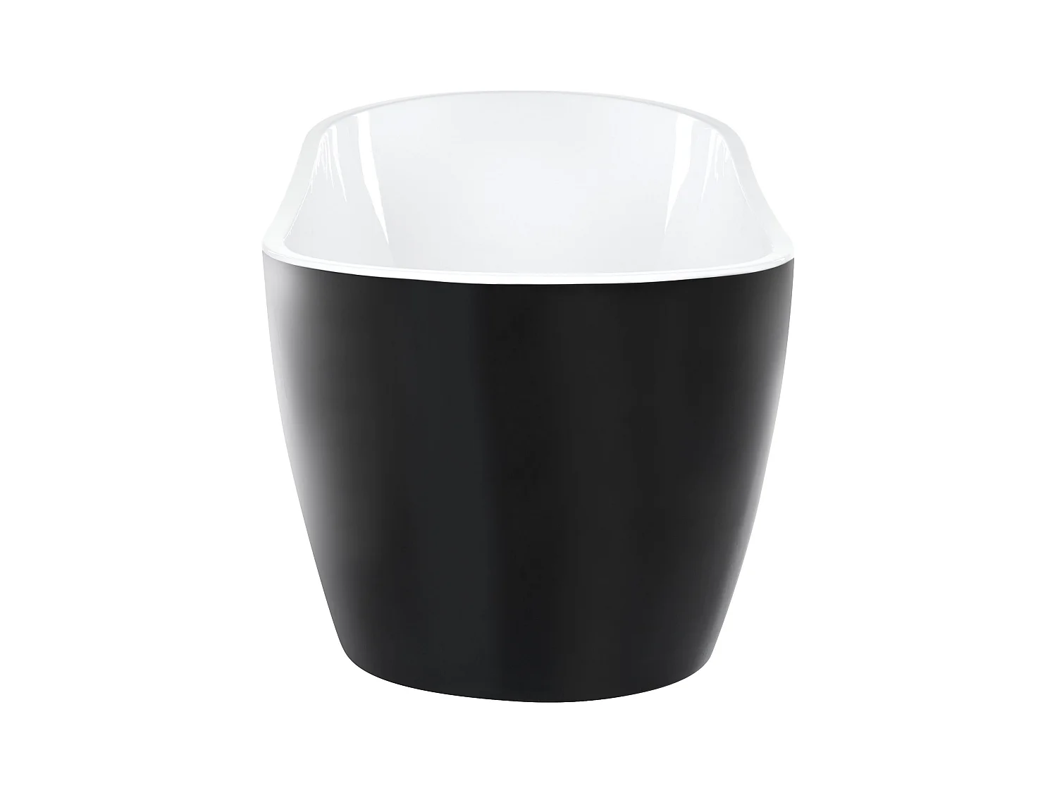 Wanna wolnostojąca SOLARTE 170 x 78 cm Czarny/ biały