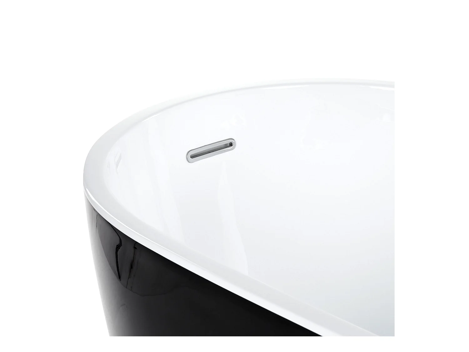 Wanna wolnostojąca SOLARTE 170 x 78 cm Czarny/ biały