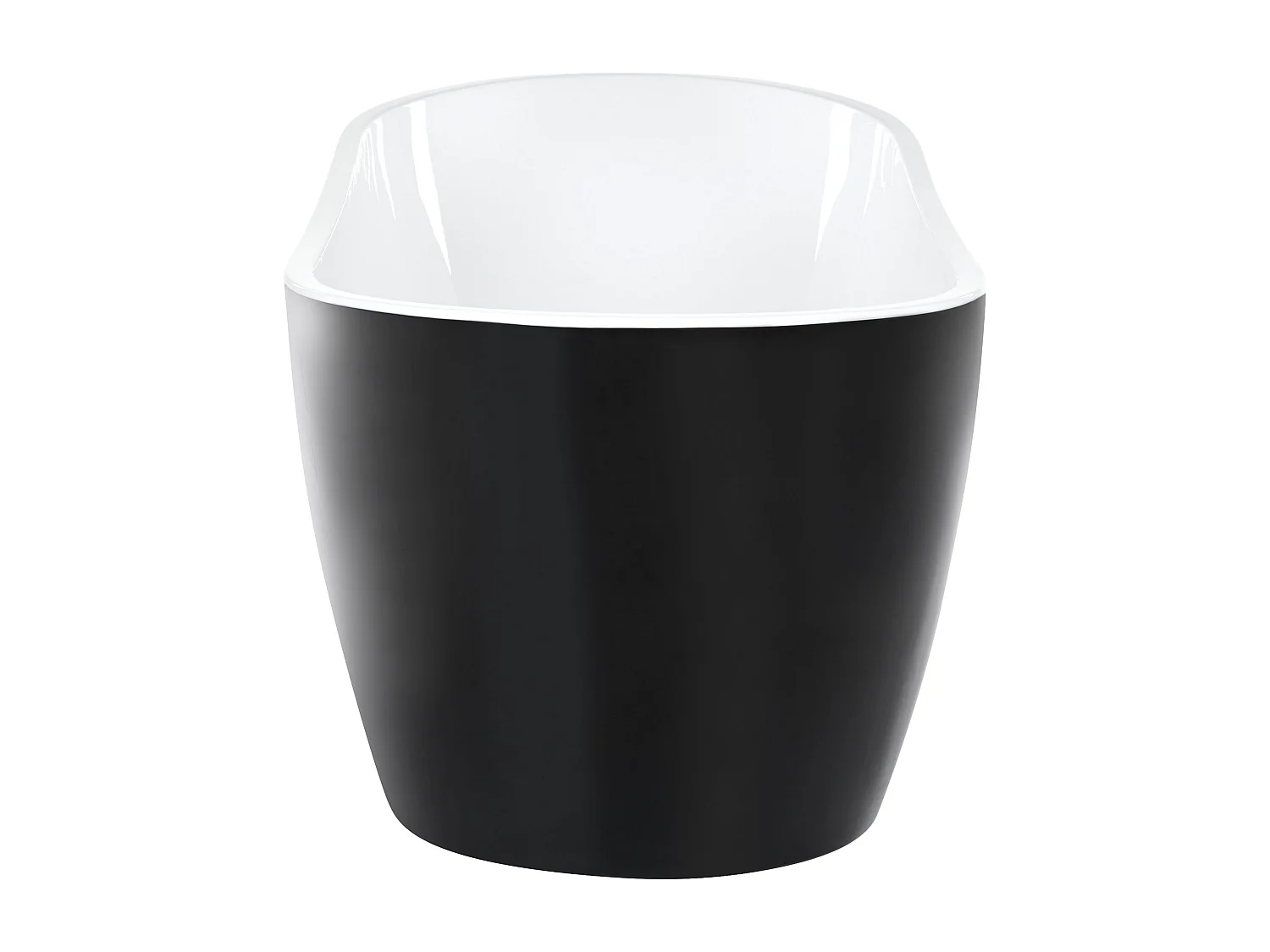 Wanna wolnostojąca SOLARTE 170 x 78 cm Czarny/ biały