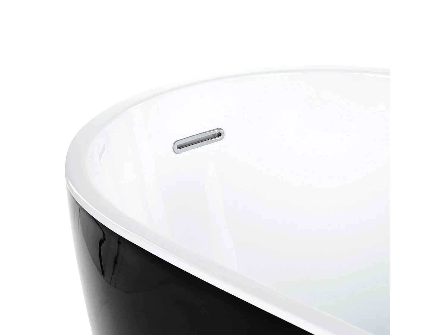 Wanna wolnostojąca SOLARTE 170 x 78 cm Czarny/ biały