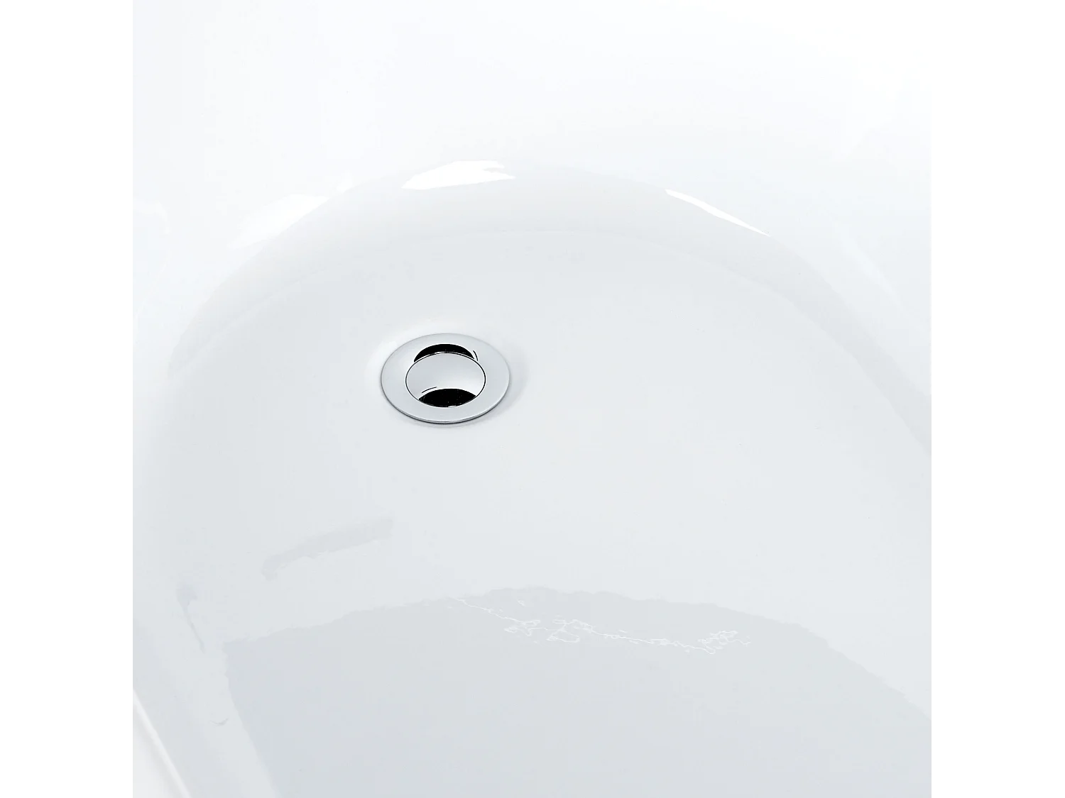 Freistehende Badwanne SOLARTE 170 x 78 cm Schwarz / Weiss