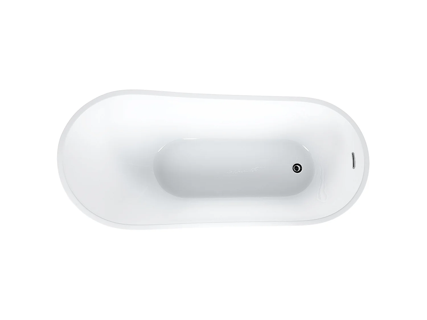 Baignoire îlot SOLARTE 170 x 78 cm Noir/blanc