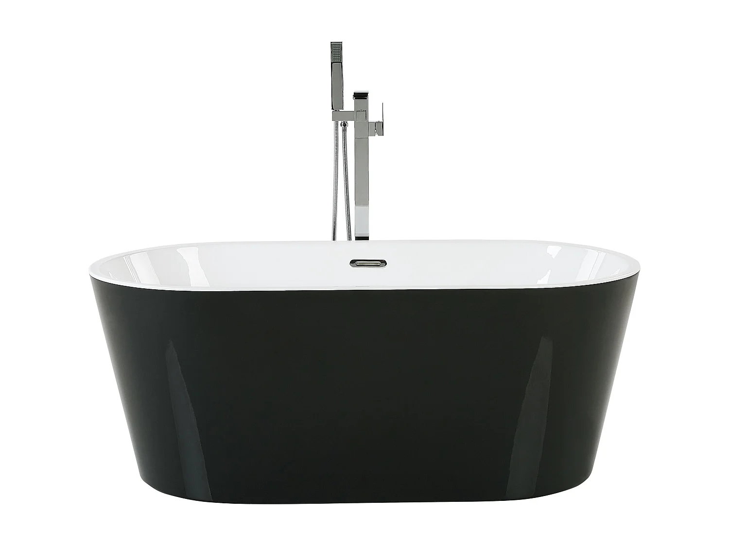 Baignoire îlot HAVANA 170 x 73 cm Noir/blanc