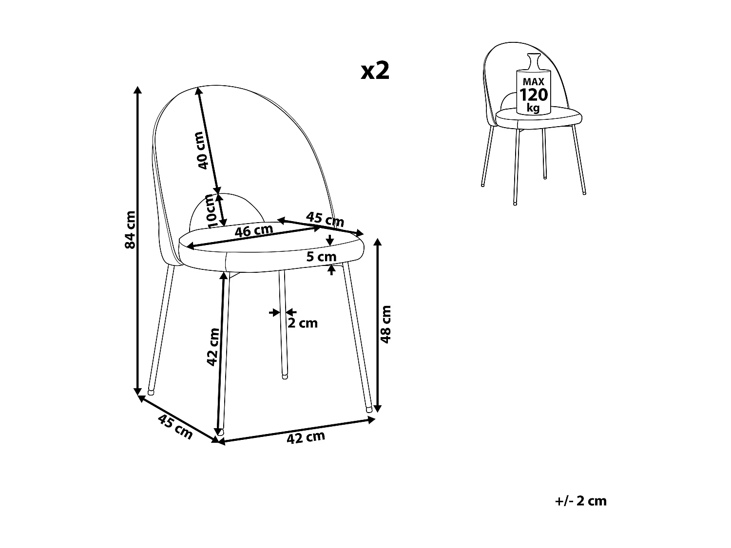 Esszimmerstuhl Samtstoff mintgrün Blumenmuster 2er Set COVELO II