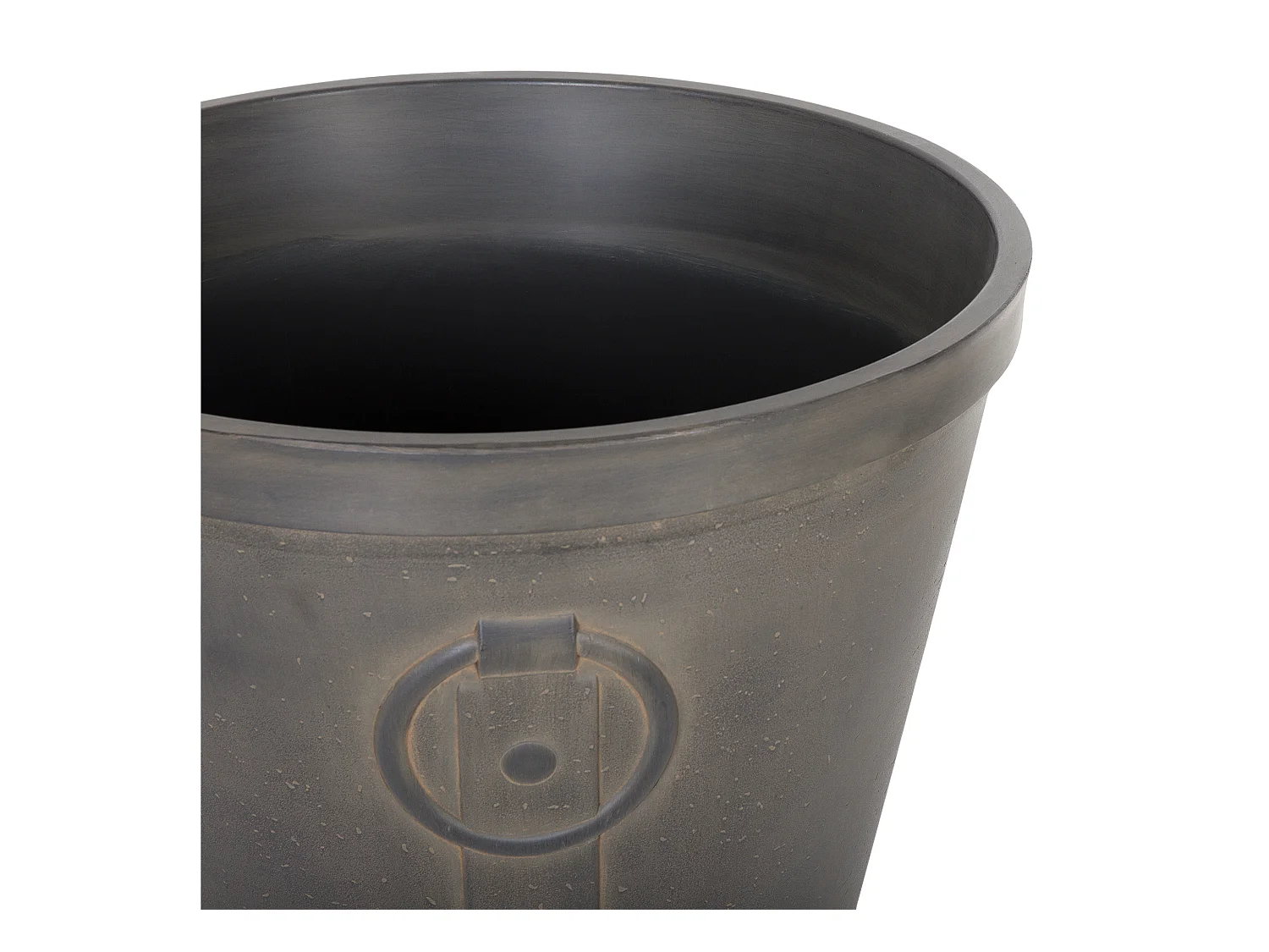Lot de 2 pots de fleurs VARI Pierre 41 cm Marron