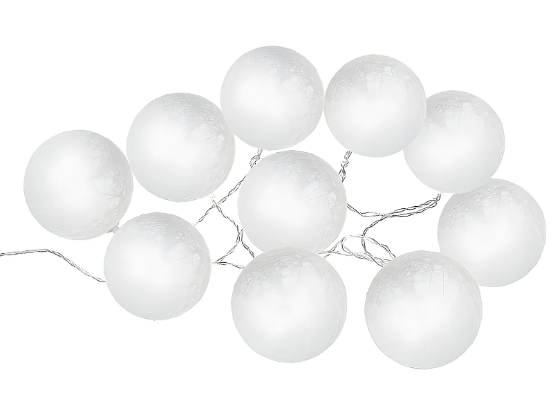 Guirlande Lumineuse Solaire 10 Boules LED sur 3.35 mètres