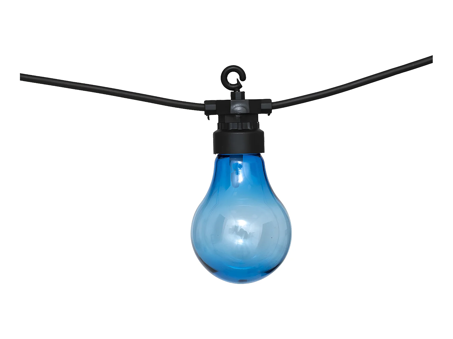 Guirlande Lumineuse Solaire façon guinguette 10 Ampoules de couleurs LED Blanc chaud  sur 5 mètres