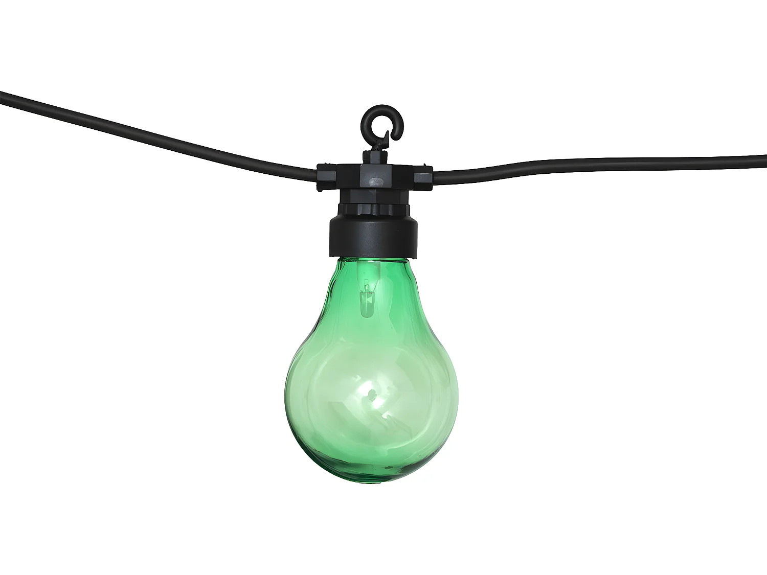 Guirlande Lumineuse Solaire façon guinguette 10 Ampoules de couleurs LED Blanc chaud  sur 5 mètres